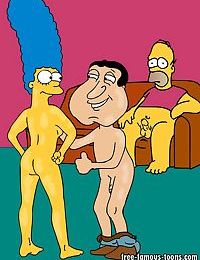 Famous toons homer and marge simpsons orgy - part 5